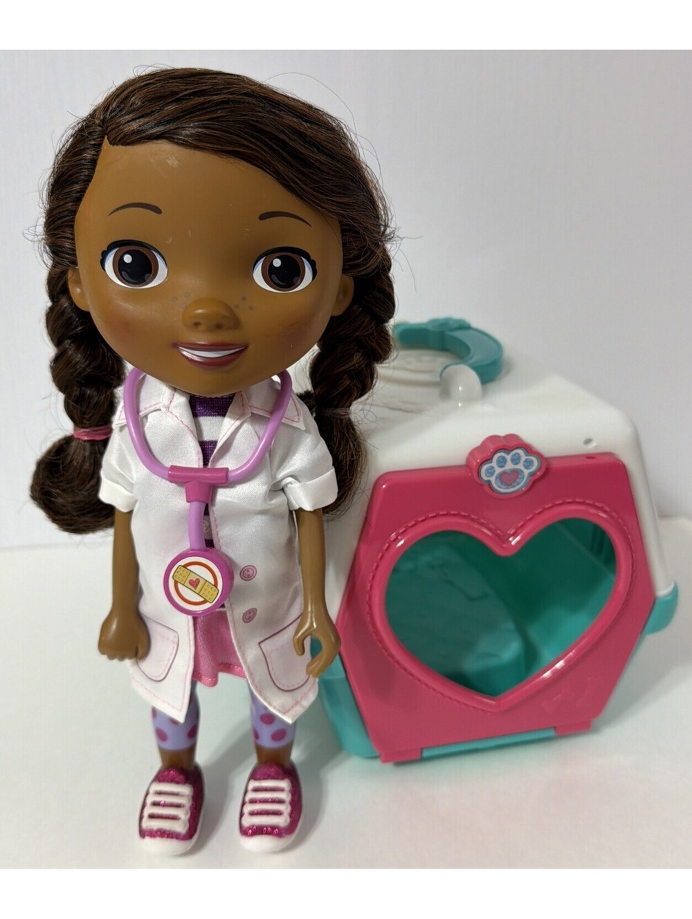 Disney Just Play Junior Doc McStuffins Doll 11.5 Inch W/ Pet Carrier *READ*